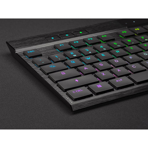 Corsair K100 AIR Wireless RGB Mechanical Gaming Keyboard - Ultra-Thin, Sub-1ms Slipstream Wireless, Low-Latency Bluetooth, Cherry MX Ultra Low Profile Keyswitches
