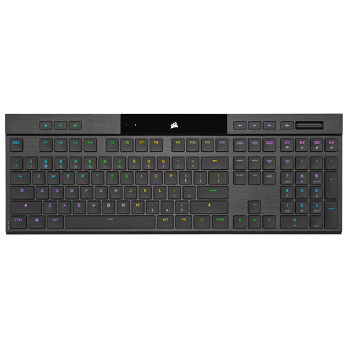 Corsair K100 AIR Wireless RGB Mechanical Gaming Keyboard - Ultra-Thin, Sub-1ms Slipstream Wireless, Low-Latency Bluetooth, Cherry MX Ultra Low Profile Keyswitches