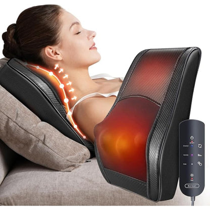 OMASSA Shiatsu Back &amp; Neck Massager with Heat – 3D Deep-Kneading Massage Pillow