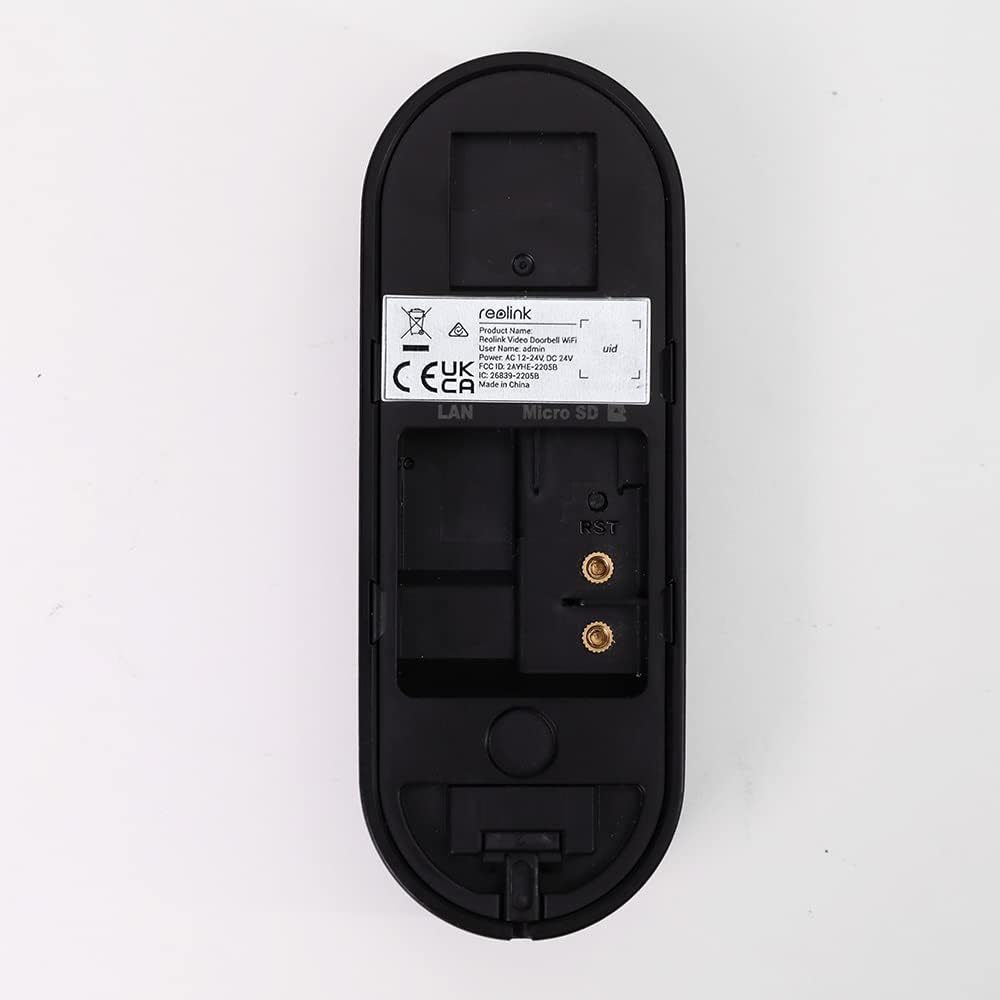 OPEN BOX - REOLINK Video Doorbell Camera WiFi, 2K Wired Doorbell Camera for Home Security, 2.4/5GHz WiFi, 180° Diagonal, Smart Detection, microSD Card/Cloud Storage, Indoor/Outdoor Surveillance (Chime Included)