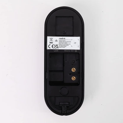 OPEN BOX - REOLINK Video Doorbell Camera WiFi, 2K Wired Doorbell Camera for Home Security, 2.4/5GHz WiFi, 180° Diagonal, Smart Detection, microSD Card/Cloud Storage, Indoor/Outdoor Surveillance (Chime Included)