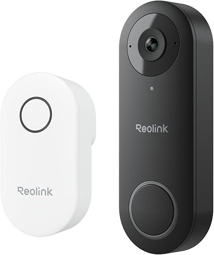 OPEN BOX - REOLINK Video Doorbell Camera WiFi, 2K Wired Doorbell Camera for Home Security, 2.4/5GHz WiFi, 180° Diagonal, Smart Detection, microSD Card/Cloud Storage, Indoor/Outdoor Surveillance (Chime Included)