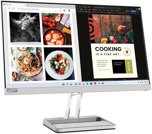 Lenovo L24i-40 PC Monitor, 23.8” IPS Panel, FHD Resolution, 100Hz Refresh Rate, AMD FreeSync, HDMI and VGA Ports