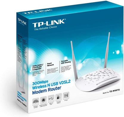 Overview TP-LINK TD-W9970 IEEE 802.11n ADSL2+, VDSL2 Modem/Wireless Router TP-LINK TD-W9970 IEEE 802.11n ADSL2+, VDSL2 Modem/Wireless Router