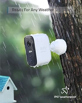eufy security 2C 2-Cam Kit, Security Camera Outdoor, 2.4 Ghz WiFi compatitable.Wireless Home Security System with 180-Day Battery Life, HomeKit, 1080p HD, IP67, Night Vision, No Monthly Fee