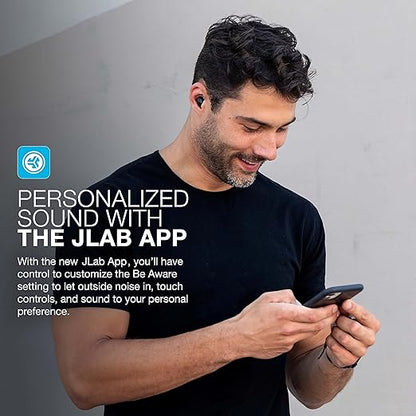JLab JBuds Mini True Wireless Bluetooth Earbuds + Charging Case - Charcoal Black