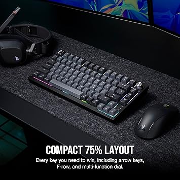 OPEN BOX - CORSAIR K65 PLUS WIRELESS 75% RGB Hot-Swappable Mechanical Gaming Keyboard