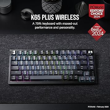 OPEN BOX - CORSAIR K65 PLUS WIRELESS 75% RGB Hot-Swappable Mechanical Gaming Keyboard
