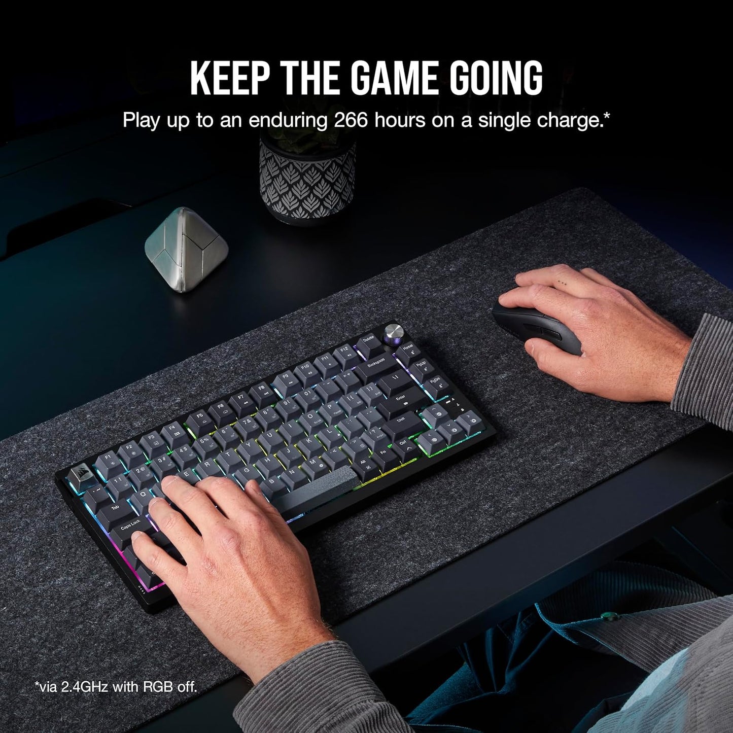 OPEN BOX - CORSAIR K65 PLUS WIRELESS 75% RGB Hot-Swappable Mechanical Gaming Keyboard