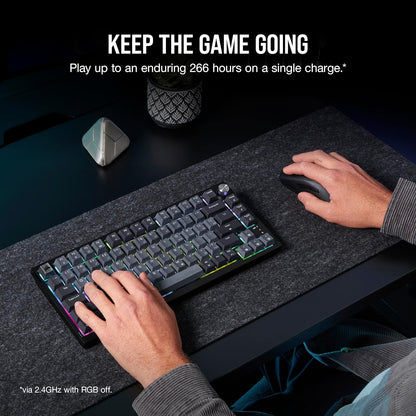 OPEN BOX - CORSAIR K65 PLUS WIRELESS 75% RGB Hot-Swappable Mechanical Gaming Keyboard