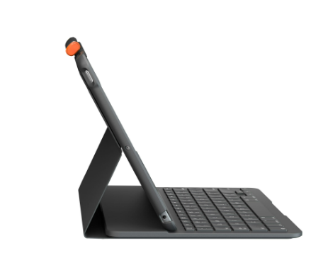 Open Box - Logitech Slim Folio Keyboard Case for iPad (7th Gen) - Black