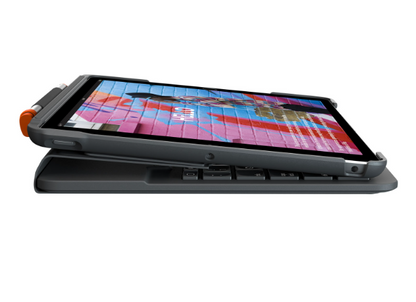 Open Box - Logitech Slim Folio Keyboard Case for iPad (9th/8th/7th Gen) - Black