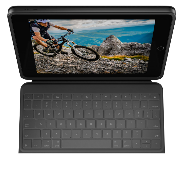 Open Box - Logitech Rugged Folio Keyboard Case for iPad (9th/8th/7th Gen) - Black