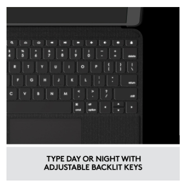 Open Box - Logitech Folio Touch Keyboard - Apple iPad Air (4th Gen) - OXFORD GRAY