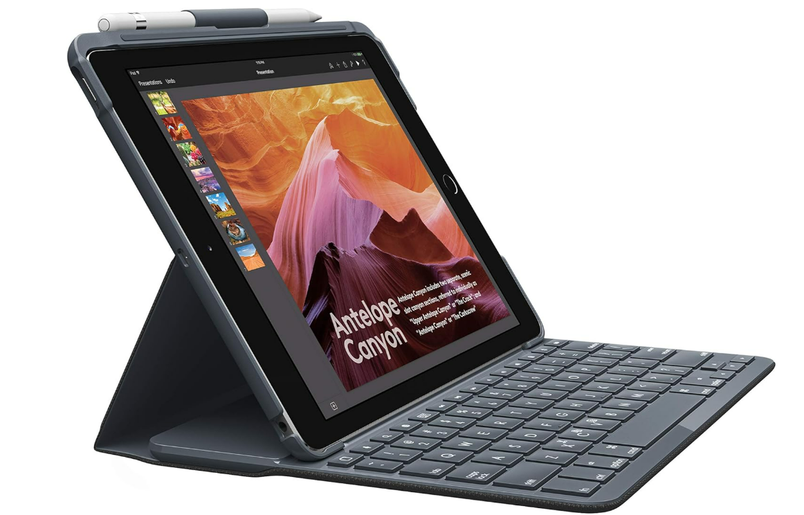 Open Box - Logitech Slim Folio for iPad 5th & 6th Generation - Black