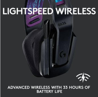 Logitech G535 LIGHTSPEED Wireless Gaming Headset - Black