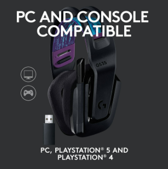 Logitech G535 LIGHTSPEED Wireless Gaming Headset - Black