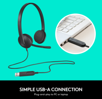 Open Box - Logitech H340 USB Headset (981-000507) - Black