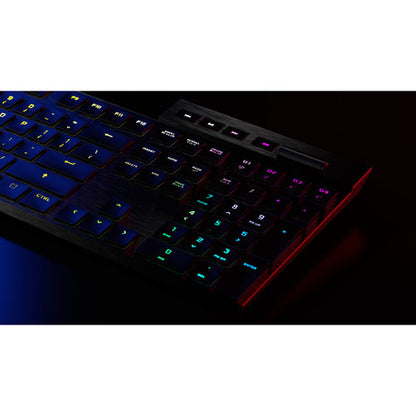Corsair K100 AIR Wireless RGB Mechanical Gaming Keyboard - Ultra-Thin, Sub-1ms Slipstream Wireless, Low-Latency Bluetooth, Cherry MX Ultra Low Profile Keyswitches