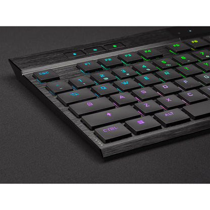 Corsair K100 AIR Wireless RGB Mechanical Gaming Keyboard - Ultra-Thin, Sub-1ms Slipstream Wireless, Low-Latency Bluetooth, Cherry MX Ultra Low Profile Keyswitches
