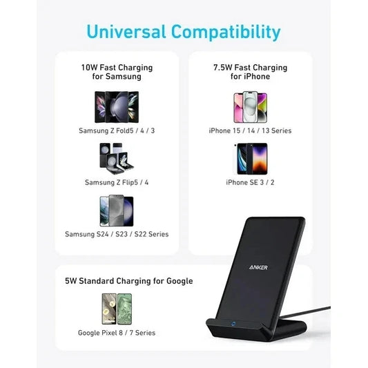 Anker 313 Wireless Charging Stand, Qi-Certified